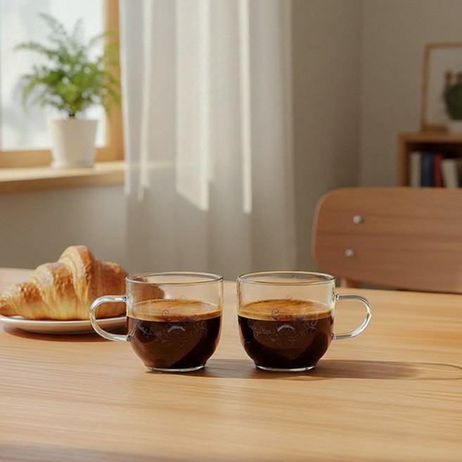 쯔비벨무스터 더블 에스프레소 글라스머그 2P세트, 없음, 상세설명 참조