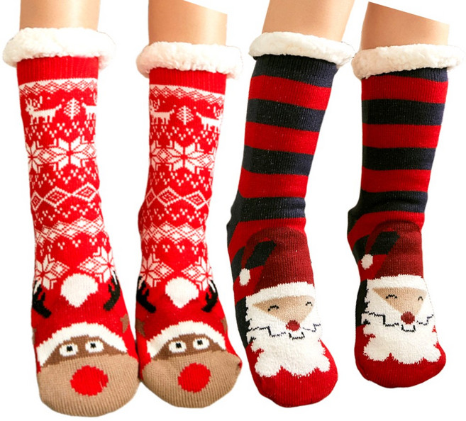 우아한클릭 수면양말 무압박 미끄럼방지 2켤레 세트