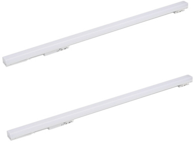 엘포스 LED SIMPLE 900mm 티에스라인등 레일조명 특허등록 TS라인등 슬림형 고출력 플리커프리 바디화이트 +니트럴장갑1개포함, 전구색, 2개