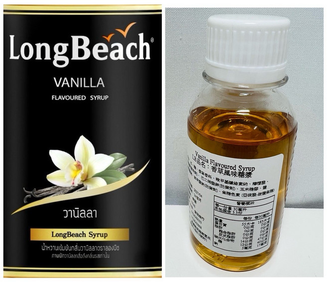 LongBeach 香草風味糖漿, 1個, 100ml