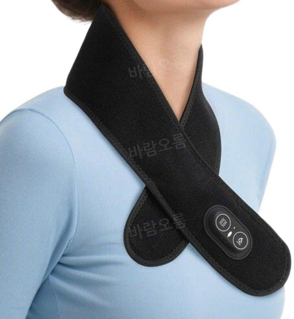 온열 목 찜질 밴드 USB 충전식 무선 넥밴드, 1개