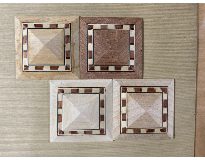 永松柚木行 鑽石角入飾條 3寸 實木 DIY 櫃子抽屜裝飾條 楓木, 1個