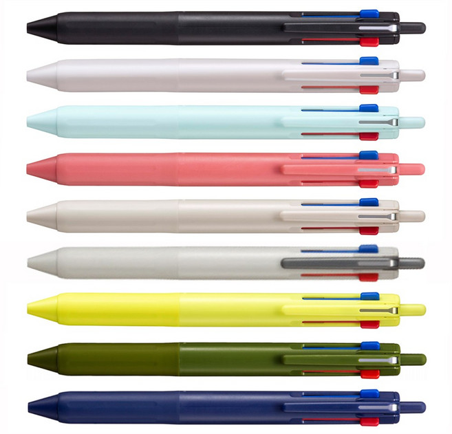 무료 각인 제트스트림 3색볼펜 SXE3-507-05 SXE3-507-07 볼펜, 베리핑크(0.5mm)