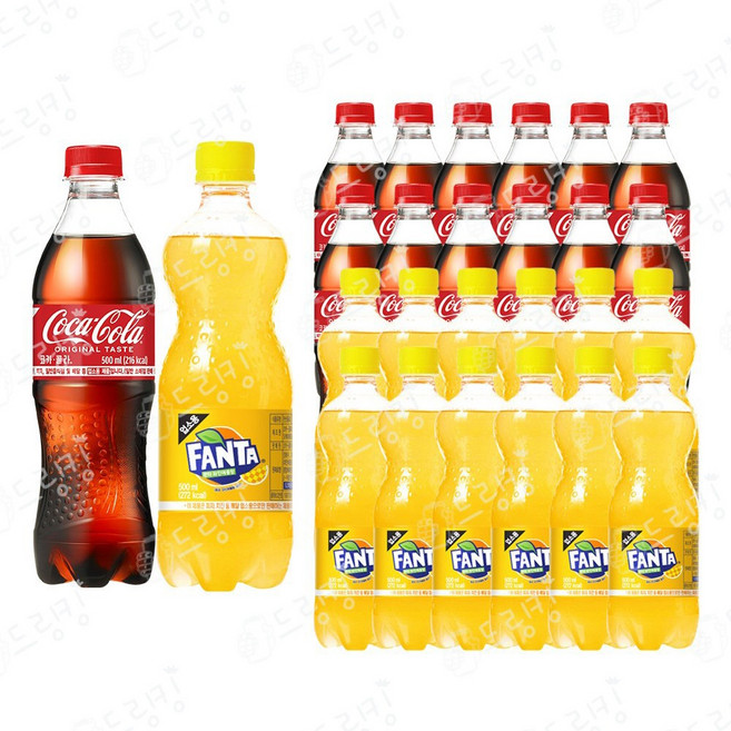 코카콜라업소용500mlx12PET+환타파인업소용500mlx12PET, 없음, 24개, 500ml