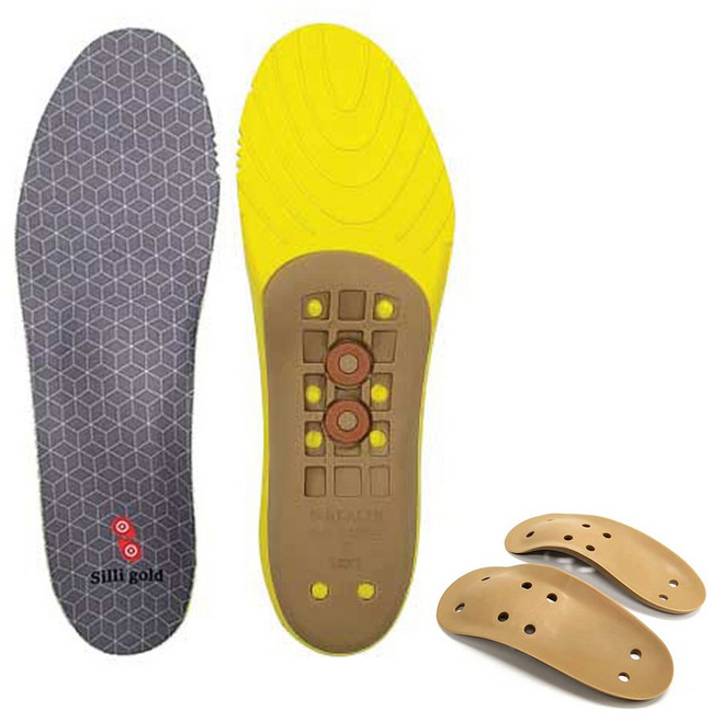 뉴파워헬스 플러스 아치형 기능성깔창 깔창 실리골드