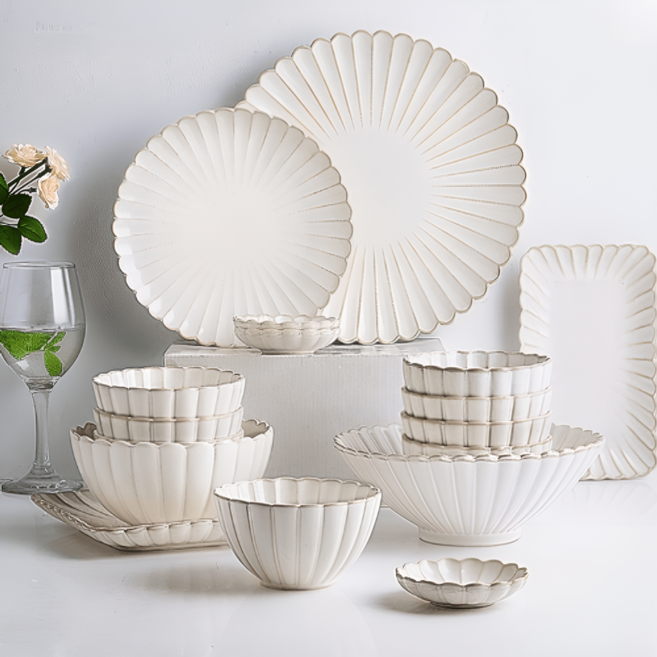 지플라워 식기세트 4인 20pcs 6인 32pcs, 4인세트 20pcs, 1세트