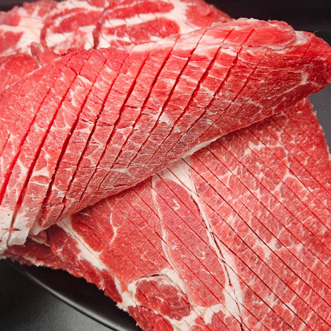 황학고기 칼집넣은 소등심 500g (목등심 / 곡물등급 / 호주산), 1개