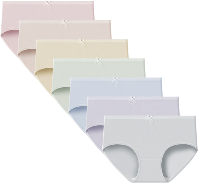 바디스윗 여아 주니어 파스텔 면스판 팬티 7종 세트