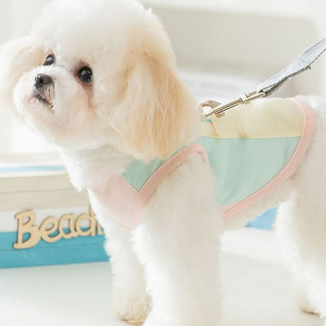 하네스 쿨링소재 보온소재 반려견 의류 티셔츠 산책용