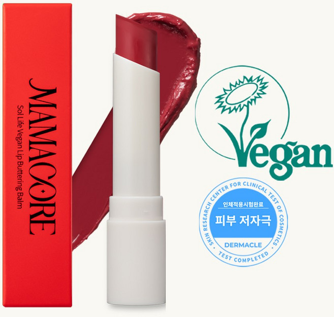 마마꼬레 쏠 라이프 촉촉 보습 각질케어 비건 버터링 립밤, 1개, 3g, 02시그니처레드팜
