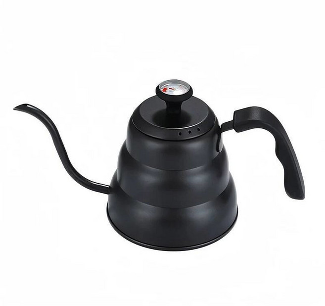 스테인리스 스틸 푸어 오버 커피포트 가 있는 구즈넥 주전자 커피/차 주전자 가열 가능 핸드드립 커피 가정용