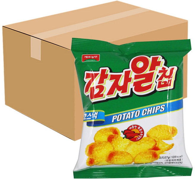 제주농연 감자알칩 매콤한 볶음 고추장맛, 27g, 40개