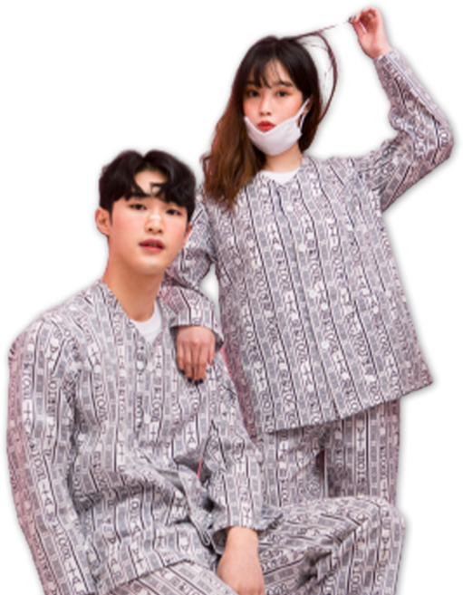 반티세일 블루 환자복긴팔 반티