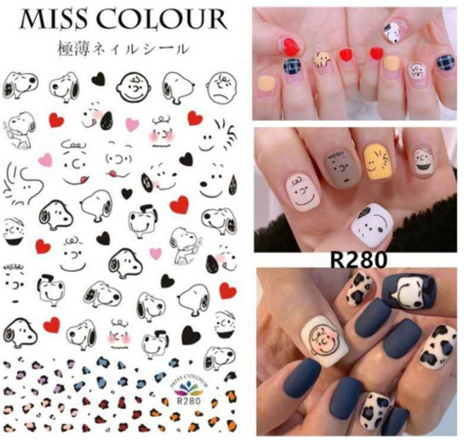 네일스티커 스누피 WG081, 1개