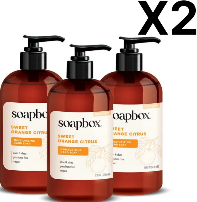 Soapbox Liquid Hand Soap Sweet Orange Citrus 솝박스 핸드워시 스위트 오렌지 씨트러스, 6개, 354ml - 쿠팡