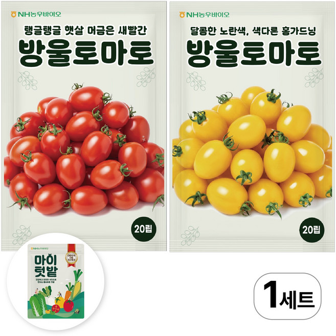 NH농우바이오 빨강 방울토마토 노랑 방울토마토 씨앗 종자 2종, 1개