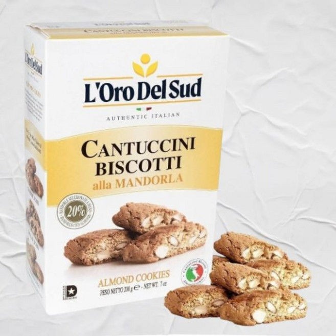 LOro Del Sud 전통 아몬드 비스코티 칸투치니 다브루초 품질 재료로 이탈리아 쿠키 200g 198.4, 전통 아몬드 비스코티 칸투치니 다브루초 품질 재료로 이
