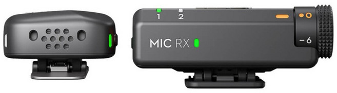 DJI 마이크 미니 송신기 2개 + 수신기 1개 + 충전 케이스, 블랙