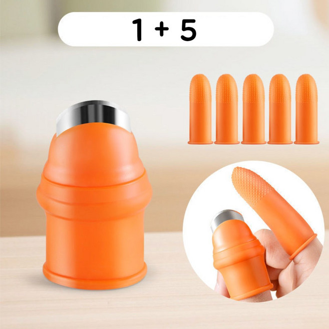 야채다듬기 손가락골무 1+5 마늘 봄나물 다듬기 원예농사 생강까기, 여성용, 2세트