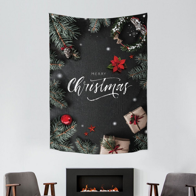 상상후 패브릭포스터 가리개 가림막 커튼 바란스 85x120, 75_로맨틱크리스마스