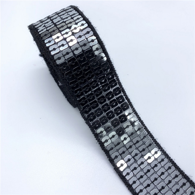 25mm 스팽글 리본 레이스 트림 장식 조각 바느질 패브릭 드레스 옷 머리 신부 웨딩 액세서리 2 야드/5 야드/묶음, 5 yards, 15, 1개