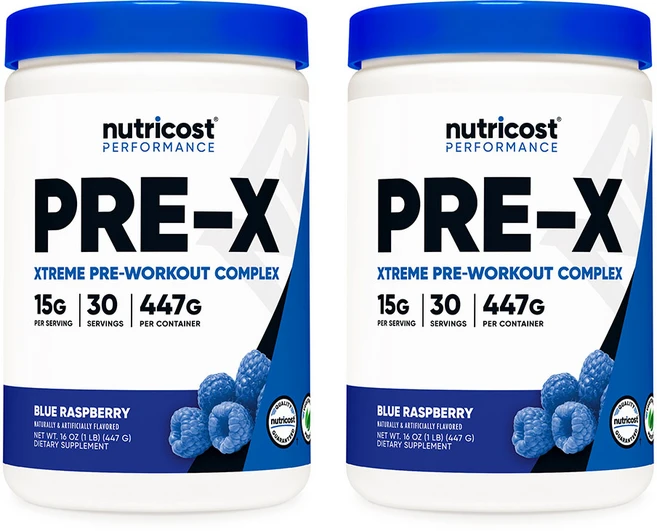 프리워크아웃 컴플렉스 30회분 블루 라즈베리맛 2병, 447g, 2개 - 쿠팡