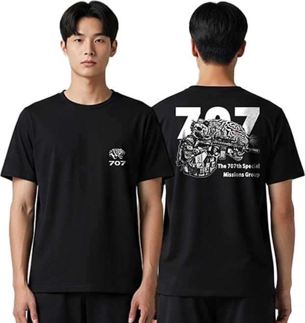 로크택티컬 국산 면 707 특수임무단 티셔츠
