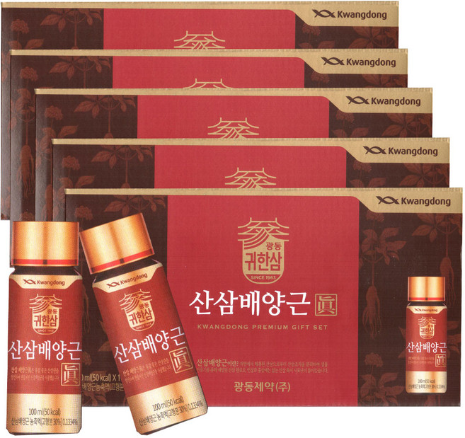 광동제약 산삼배양근진액 100mlx10병x5케이스 총50병, 100ml, 50개