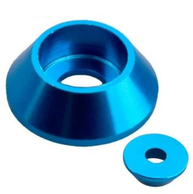 5pc-10 개/몫 캡 헤드 알루미늄 콘 와셔 M2 M2.5 M3 M4 M5 M6 M8 Corlorful 알루미늄 합금 캡 헤드 가스켓, 04 m4 10pcs, 03 light blue