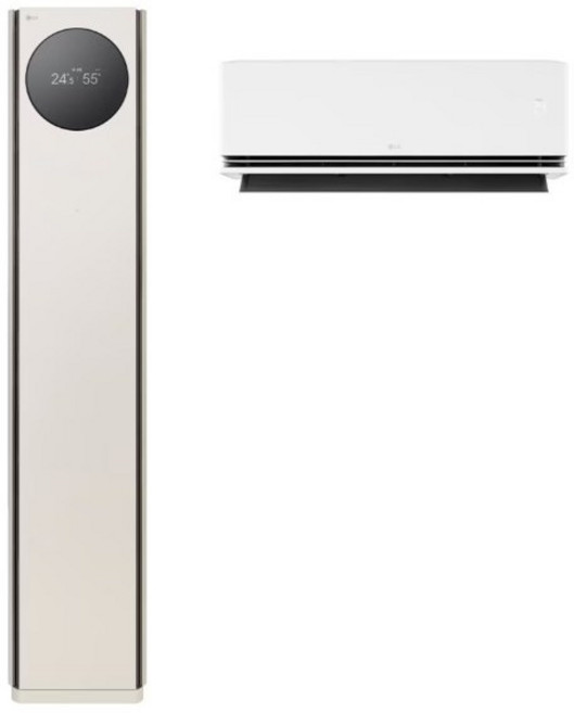 LG 휘센 AI 오브제컬렉션 타워I 멀티형 에어컨 2in1 FQ18GN7BA2 18평+6평 (58.5+18.7m2) 전국 기본설치 포함, 일반배관형