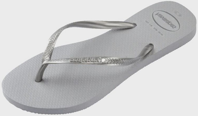 하바이아나스 HAVAIANAS 슬림 글로스 플립플랍 Ice Grey