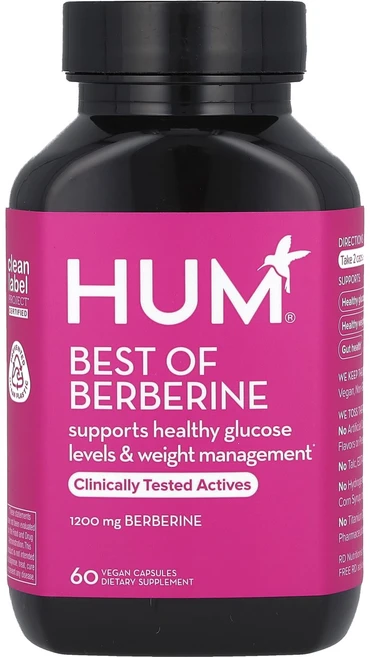 HUM Nutrition 베스트 오브 베르베린 1200mg 베지 캡슐 60정(캡슐 1정당 600mg), HUMNutrition베스트오브베르베린1200mg베지캡, 1개, 60정 - 쿠팡