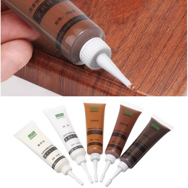 럭키WORLD 가구 흠집 보수 페인트 셀프 수리, 1개, 라이트월넛