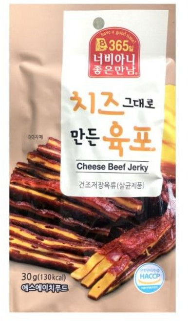 365일 너비아니 좋은만남 치즈 그대로 만든 육포, 1개, 30g
