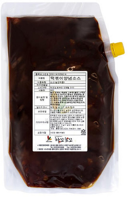 떡볶이 양념소스 대용량 하꼬호꼬 2kg, 1개