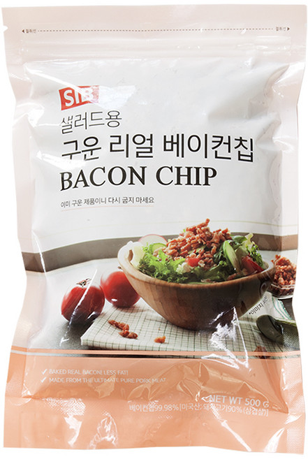 SIB 샐러드용 구운 리얼 베이컵칩, 500g, 1개