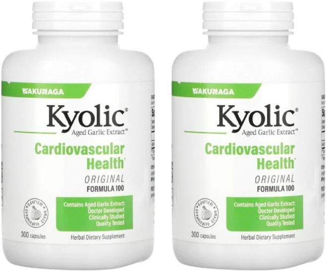 Kyolic Aged Garlic Extract Cardiovascular Health 포뮬라 100 300캡슐 2병, 300정, 2개 - 쿠팡