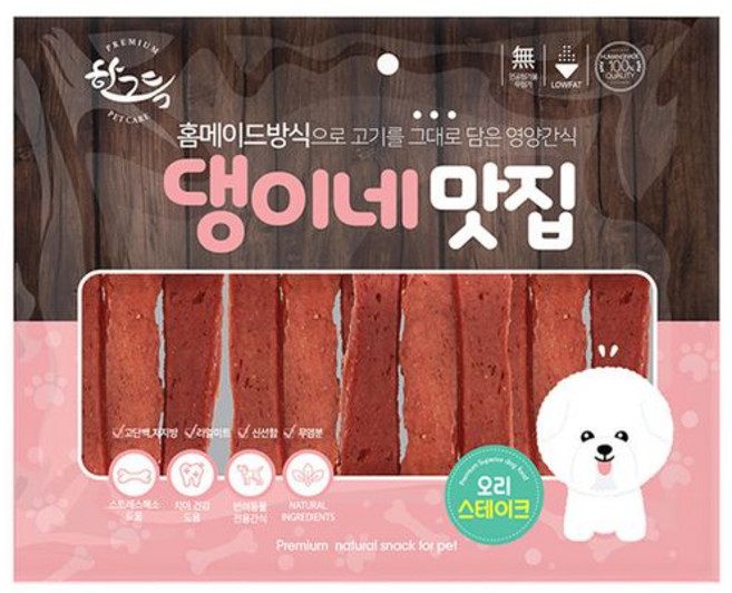 스테이크 댕이네맛집 오리 강아지 300g 간식+커머스연구소Shop, 빠른배송