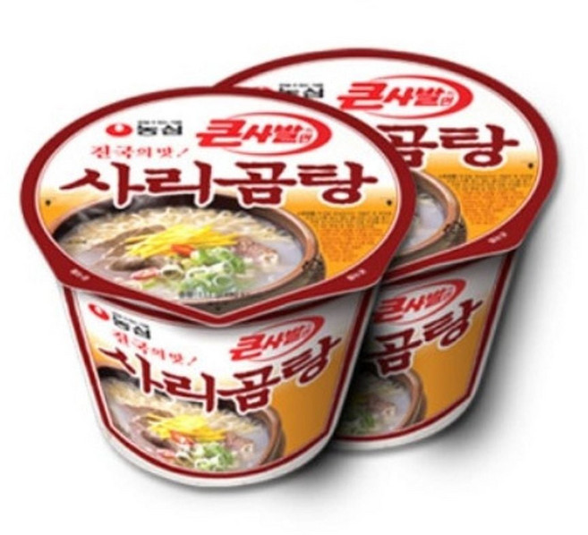 농심 사리곰탕 큰사발 111g 16입 1박스 reo+1078gl