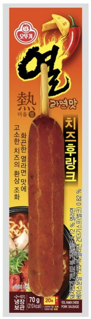 오뚜기 열라면맛 후랑크 2개 1세트, 70g