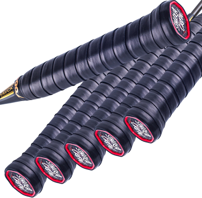 샤카 프로 오버그립 테이프 테니스 배드민턴 골프, 블랙 (6개 Set), 1개