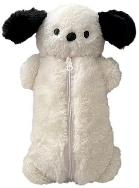 니렌스 귀여운 캐릭터 파우치 동물 인형 필통, 파차 도그, 1개