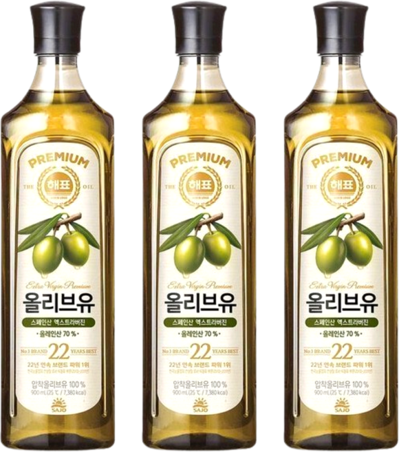사조해표 올리브유 900ml x 3개