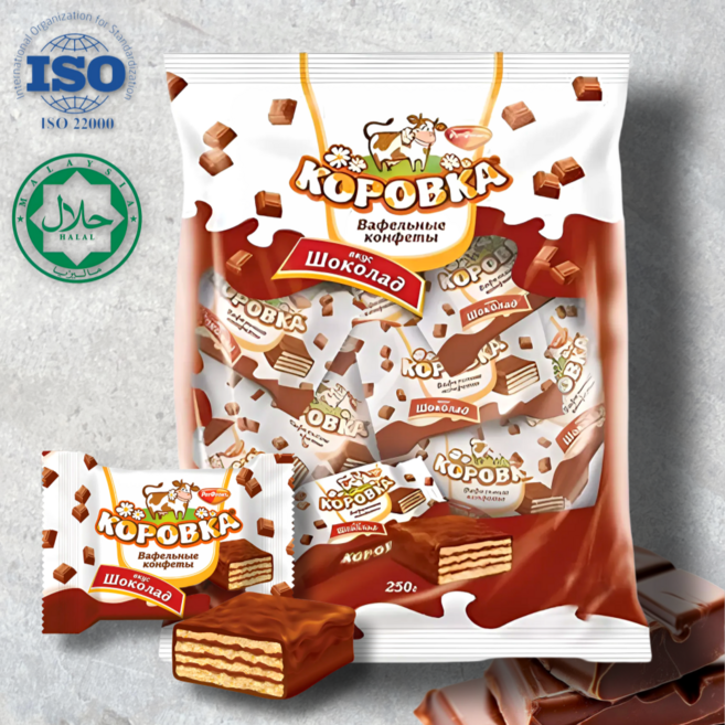 코로브카 초코맛 웨이퍼 러시아 과자 초콜릿, 1개, 150g