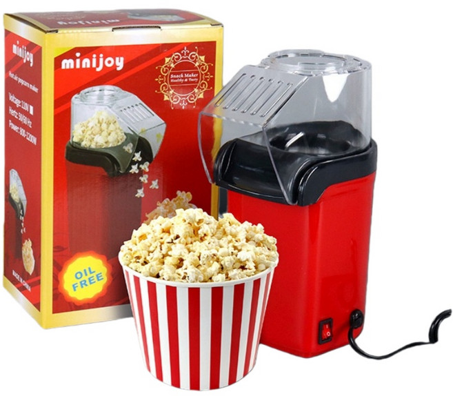 MILLANDA 팝콘제조기 가정용 전동 미니 팝콘 머신 팽화기 전열 탈곡기, SJ157-733