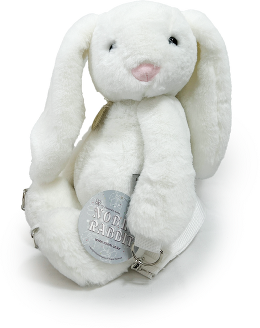 노블래빗 토끼 백팩 35cm 버니 동물 봉제 인형 가방 끈탈부착