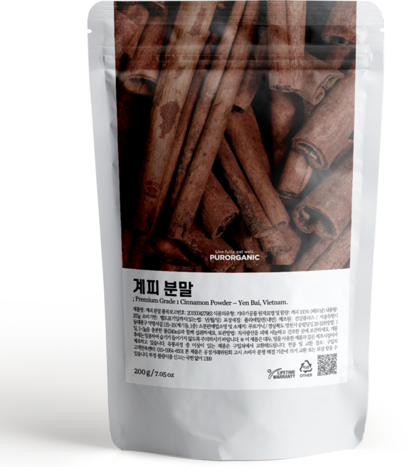 푸로가닉 베트남 yb1등급 계피가루, 1개, 200g