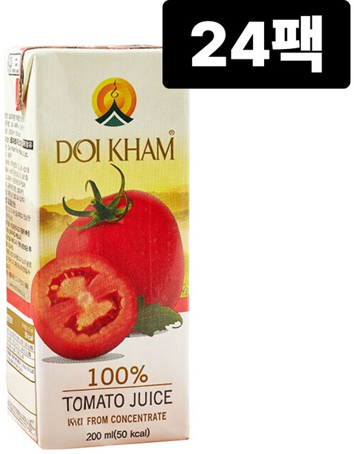 도이캄 토마토주스 200ml x 24개 100% 착즙 무설탕 NFC