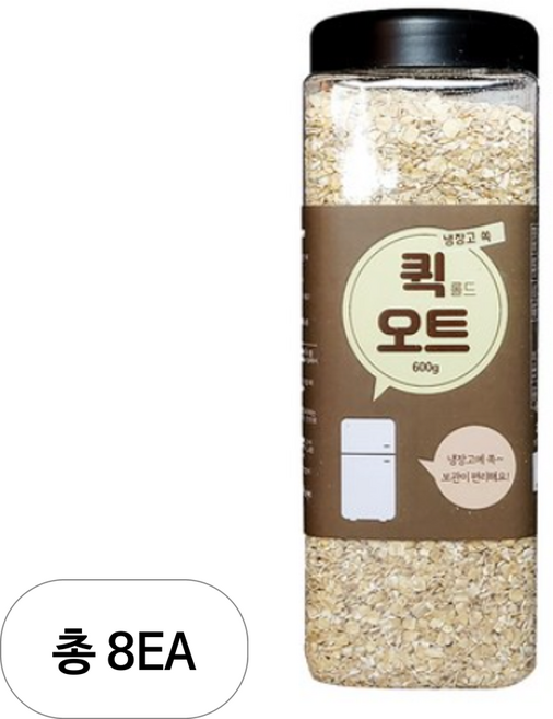 냉장고쏙 퀵 롤드 오트, 8개, 600g