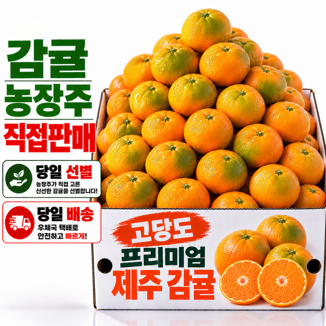 [농장주직접] 최대14brix 고당도 프리미엄 제주 감귤, 1박스, 로얄과 5kg